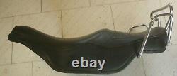 1979 HARLEY DAVIDSON Shovelhead Black Motorcycle Dual Seat with Grab Rails