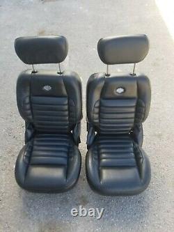 1997-2003 Ford F-150 F150 Crew Cab Harley Davidson Black Rear Bucket Seat Set