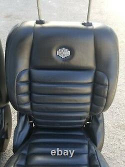 1997-2003 Ford F-150 F150 Crew Cab Harley Davidson Black Rear Bucket Seat Set