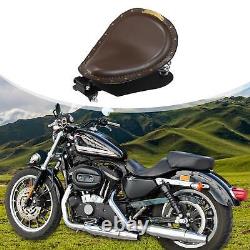 1 Set 3 Inch Rivet Solo Seat for Harley Davidson Sportster XLH883 86-03 Brown