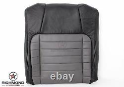 2002 F150 Harley Davidson-Driver Lean Back Leather Seat Cover 2-Tone Black/Gray