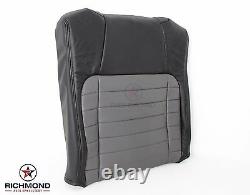 2002 F150 Harley Davidson-Driver Lean Back Leather Seat Cover 2-Tone Black/Gray