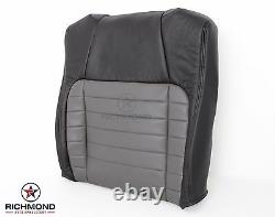 2002 F150 Harley Davidson-Driver Lean Back Leather Seat Cover 2-Tone Black/Gray