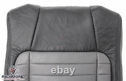 2002 F150 Harley Davidson-Driver Lean Back Leather Seat Cover 2-Tone Black/Gray