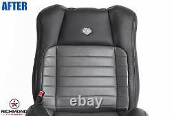 2002 F150 Harley Davidson-Driver Lean Back Leather Seat Cover 2-Tone Black/Gray