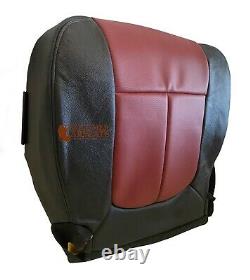 2010-2012 Ford F150 Driver Bottom Leather Perf Vinyl seat cover 2 tone Black/Red