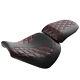2-up Seat For Harley Fat Boy 18-23 Driver + Passenger Seat Fs2 Black
