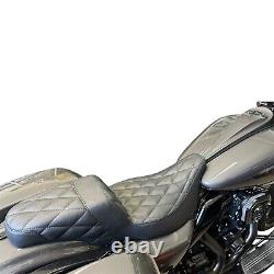 All Black Motorema Factory Custom Step Up Seat for Harley Davidson Touring 09-Up