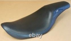 Badlander leather seat bench saddle seat Harley Davidson leather dyna 06-17