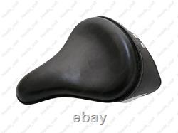 Black Leather Metro Police Solo Seat for Harley Davidson V-Twin, Sportster