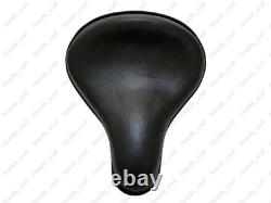 Black Leather Metro Police Solo Seat for Harley Davidson V-Twin, Sportster
