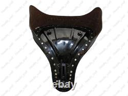 Black Leather Metro Police Solo Seat for Harley Davidson V-Twin, Sportster