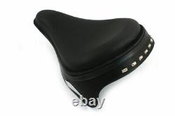 Black Leather Metro Police Solo Seat for Harley Davidson by V-Twin