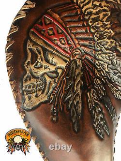 Bobber Chopper Rigid Solo Custom Leather Motorcycle Seat Harley Hand Tooled