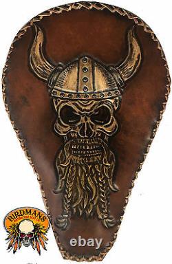 Bobber Chopper Rigid Solo Custom Leather Motorcycle Seat Harley Hand Tooled