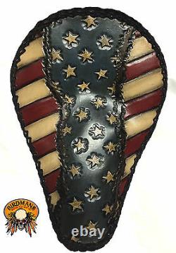 Bobber Chopper Rigid Solo Custom Leather Motorcycle Seat Harley Hand Tooled