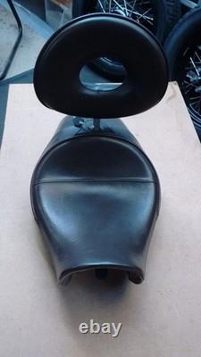 Corbin Brown Solo Seat Harley-Davidson with Removable Back Rest, Seat Lock & Key