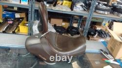 Corbin Brown Solo Seat Harley-Davidson with Removable Back Rest, Seat Lock & Key