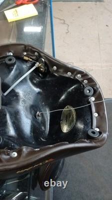 Corbin Brown Solo Seat Harley-Davidson with Removable Back Rest, Seat Lock & Key