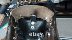 Corbin Brown Solo Seat Harley-Davidson with Removable Back Rest, Seat Lock & Key