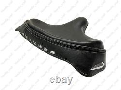 Corbin Police Style Solo Black Seat with Spears for 1929-1984 Harley Davidson