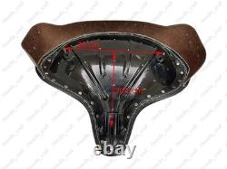 Corbin Police Style Solo Black Seat with Spears for 1929-1984 Harley Davidson