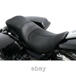 Danny Gray LowIST 2-Up Low Profile Black Leather Seat for Harley FLH/T 08-20