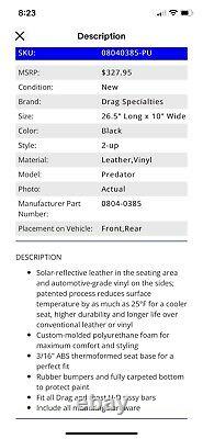 Drag Specialties Predator Seat Black Flame Stitch 0804-0385 Harley davidson XL