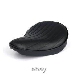 Fitzz Solo Seat Narrow, Tuck & Roll, Black, For Harley Davidson