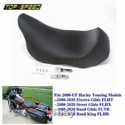 For 2008-2020 Harley Touring Electra Street Glide Bagger Dresser Black Solo Seat