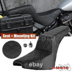 For HARLEY-DAVIDSON SOFTAIL M8 STREET BOB FXBB FXBBS 2-up Saddle Gel Seat 18-21