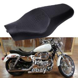 For Harley Davidson Sportster XL 883 1200 Driver Passenger Alligator Seat 2-Up