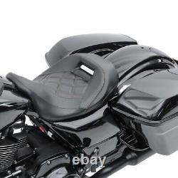 Gel Solo Seat Low Profile for Harley Davidson Touring 09-24 Rider Seat RH4 black