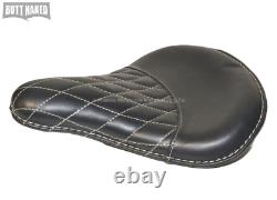 Genuine Diamond Stitched Leather Harley Davidson Sportster Style Seat
