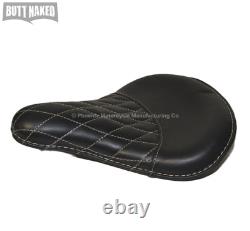 Genuine Diamond Stitched Leather Harley Davidson Sportster Style Seat