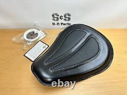 Genuine Harley-Davidson Solo Spring Saddle Seat Black Leather 52000279