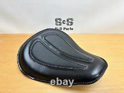 Genuine Harley-Davidson Solo Spring Saddle Seat Black Leather 52000279