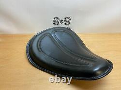 Genuine Harley-Davidson Solo Spring Saddle Seat Black Leather 54373-10