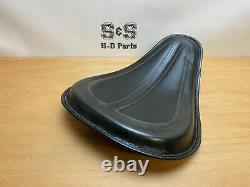 Genuine Harley-Davidson Solo Spring Saddle Seat Black Leather 54373-10