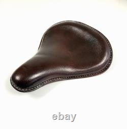 Genuine Leather Harley Davidson Sportster Style Seat Plain Cherry