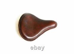 Genuine Leather Harley Davidson Sportster Style Seat Plain Cherry