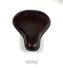 Genuine Leather Harley Davidson Sportster Style Seat Plain Cherry