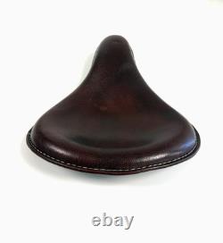 Genuine Leather Harley Davidson Sportster Style Seat Plain Cherry