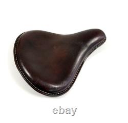 Genuine Leather Harley Davidson Sportster Style Seat Plain Cherry