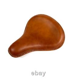 Genuine Leather Harley Davidson Sportster Style Seat Plain Tan