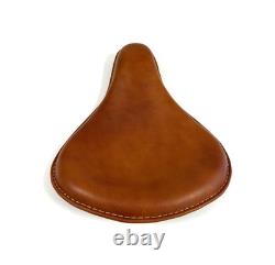 Genuine Leather Harley Davidson Sportster Style Seat Plain Tan