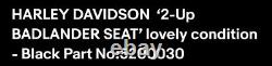 HARLEY DAVIDSON'2-Up BADLANDER SEAT' lovely condition Black Part No5200030
