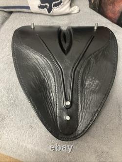 H&F Mesinger Board Track Racer Motorcycle Seat Saddle Black Harley Davidson