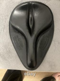 H&F Mesinger Board Track Racer Motorcycle Seat Saddle Black Harley Davidson