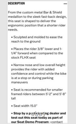 Harley-Davidson Black Reach Solo Seat, Official Harley Part number 52000253